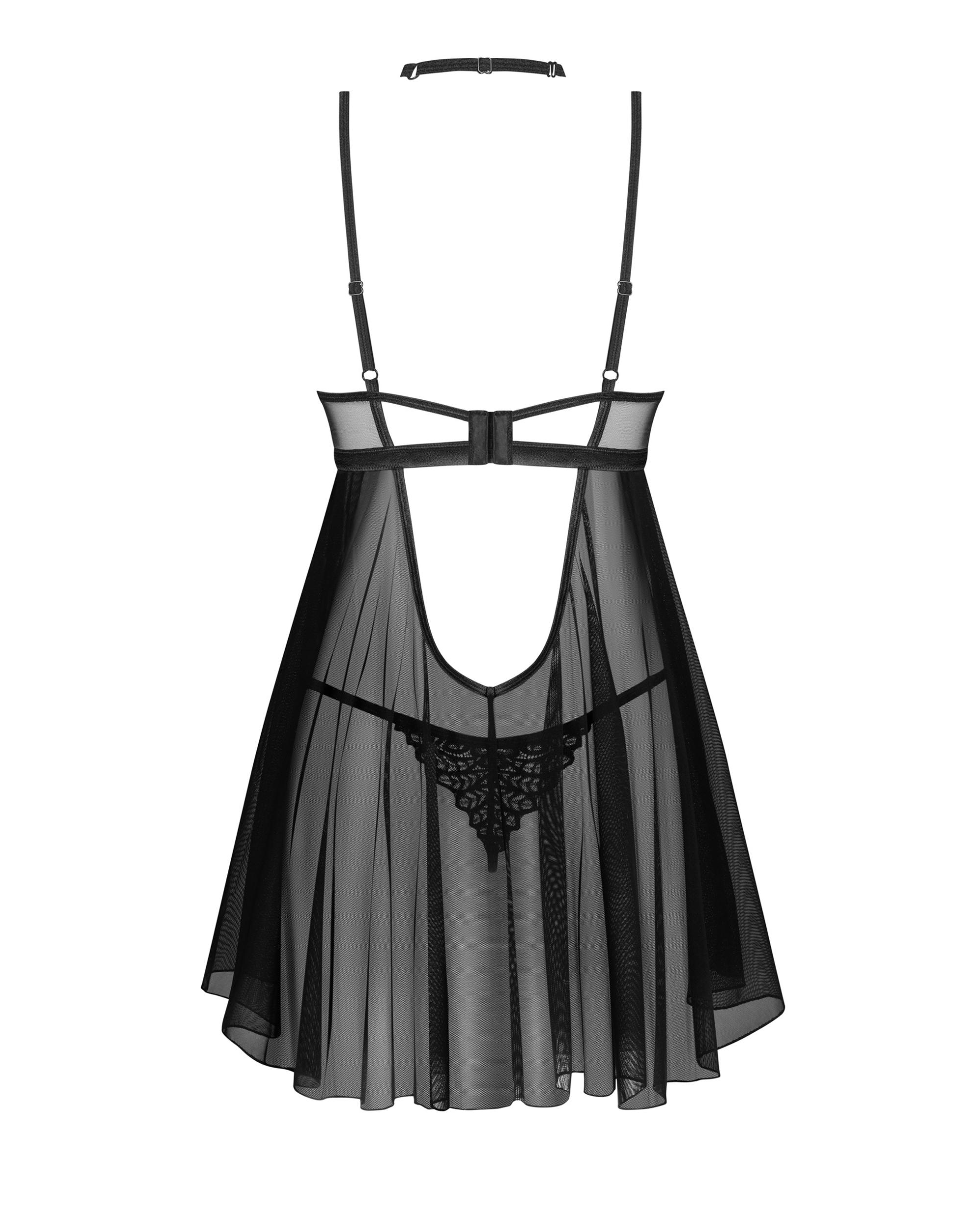 Black Sheer Lace Babydoll