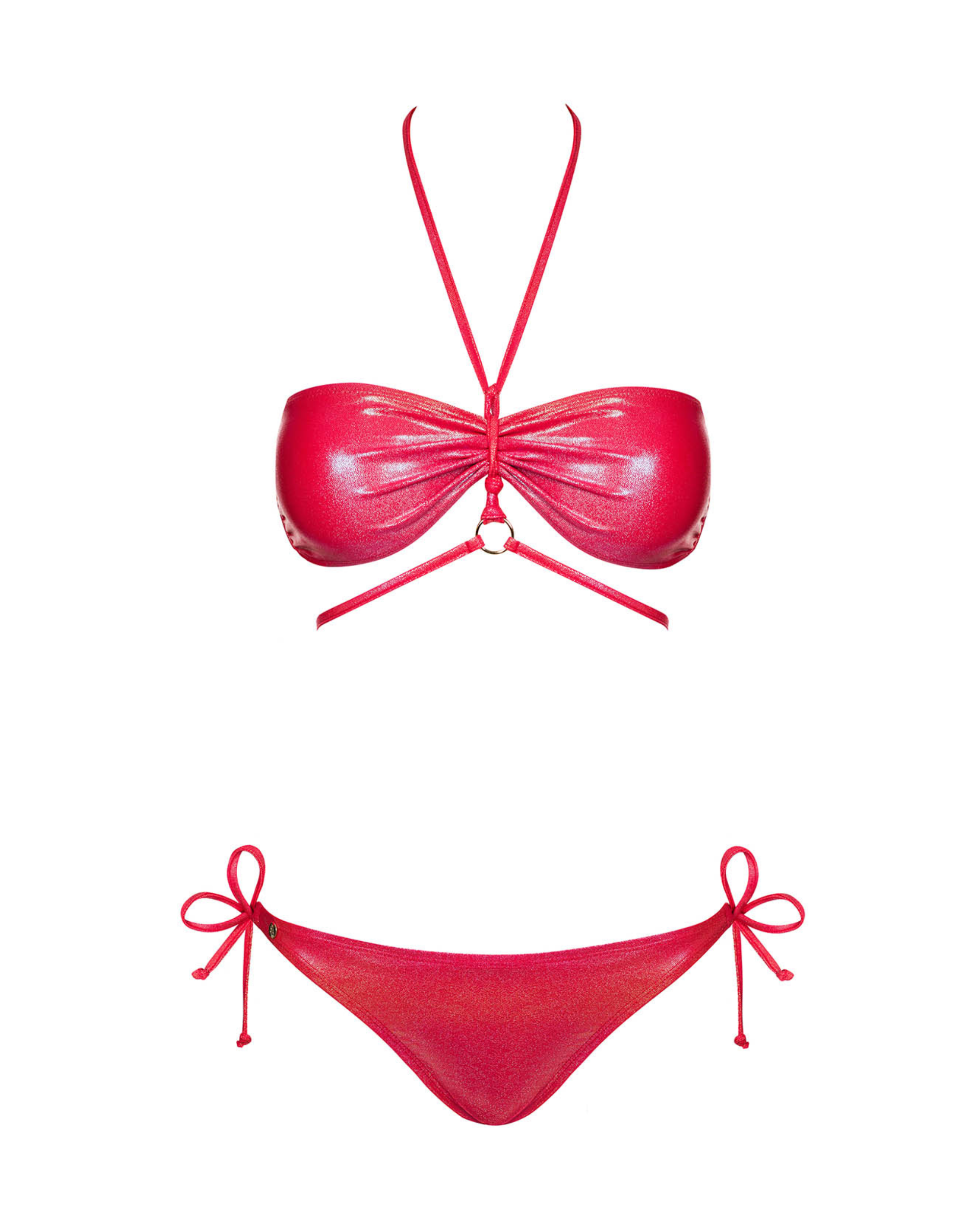 Coral Shimmer Tied Bikini