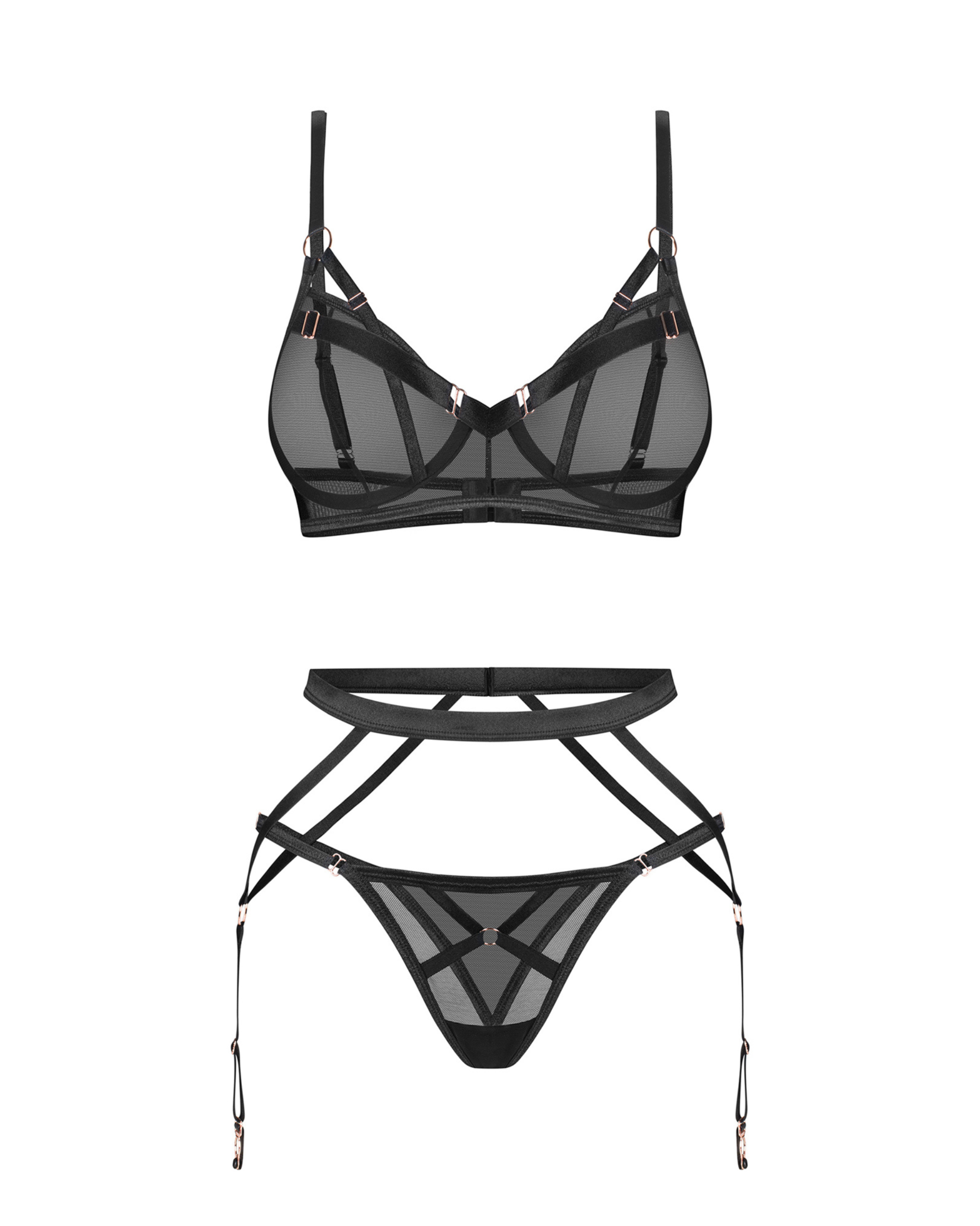Black Garter 3-Piece Set