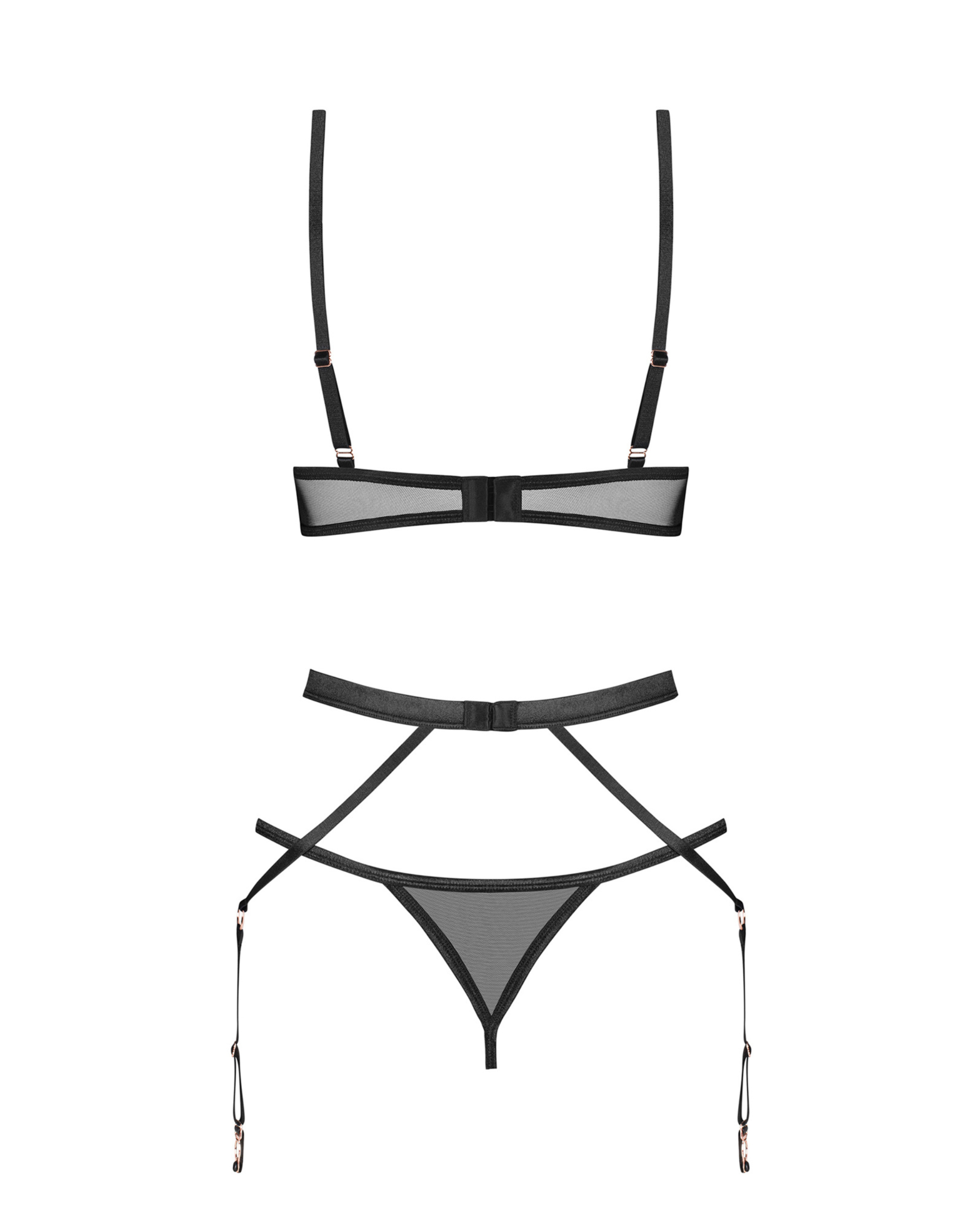 Black Garter 3-Piece Set