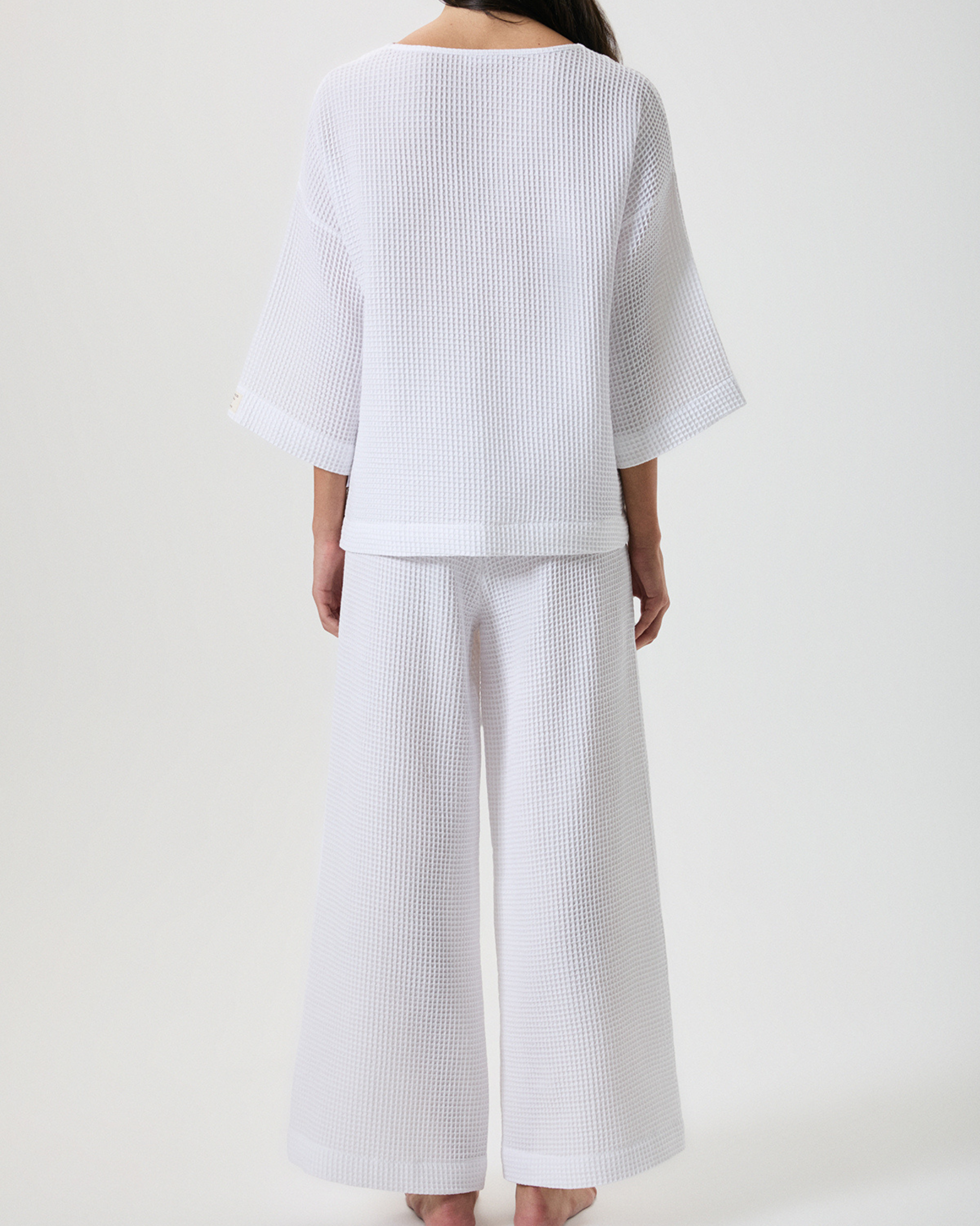 Cotton wide-leg pajama set