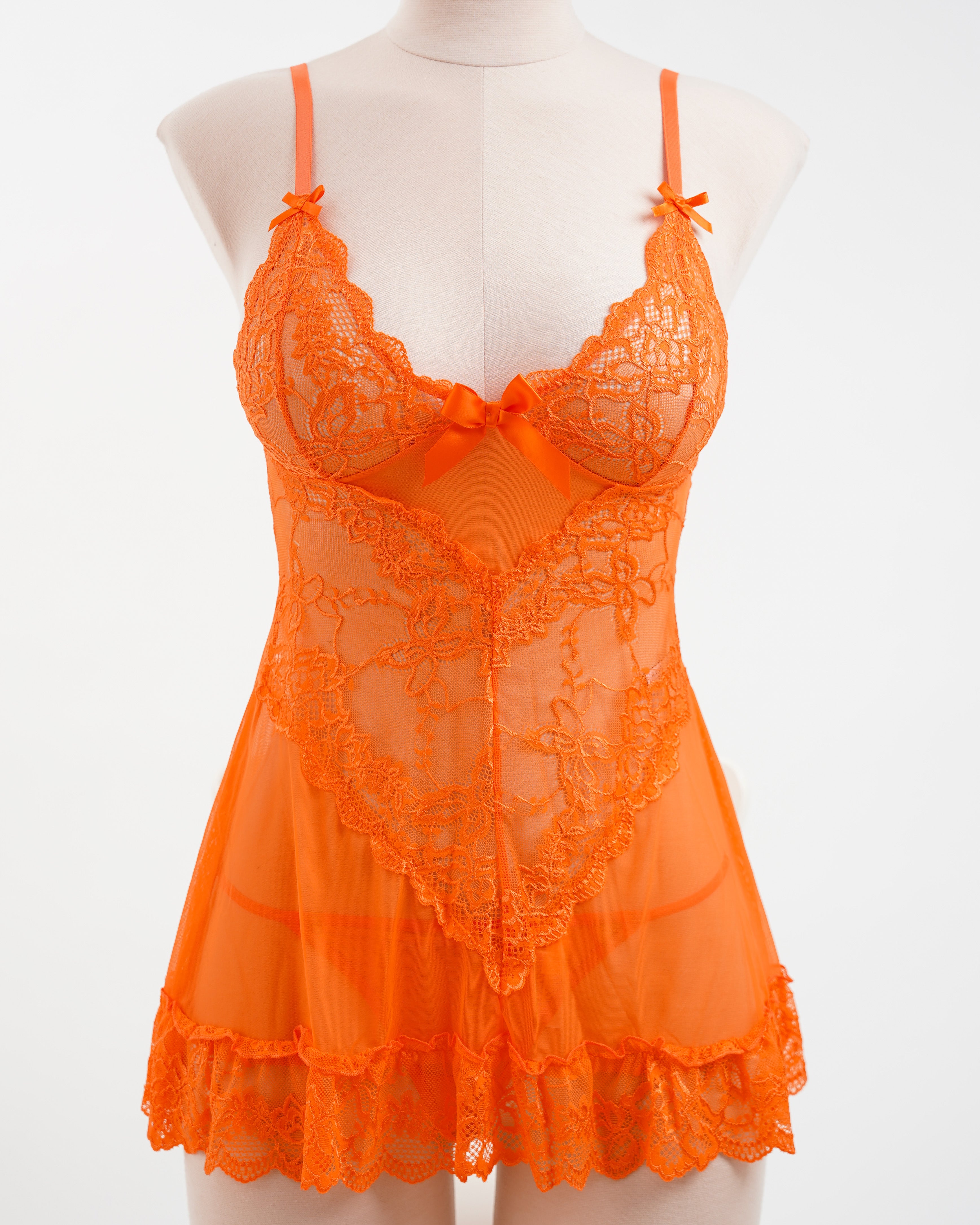 Lace Babydoll & G-String Set