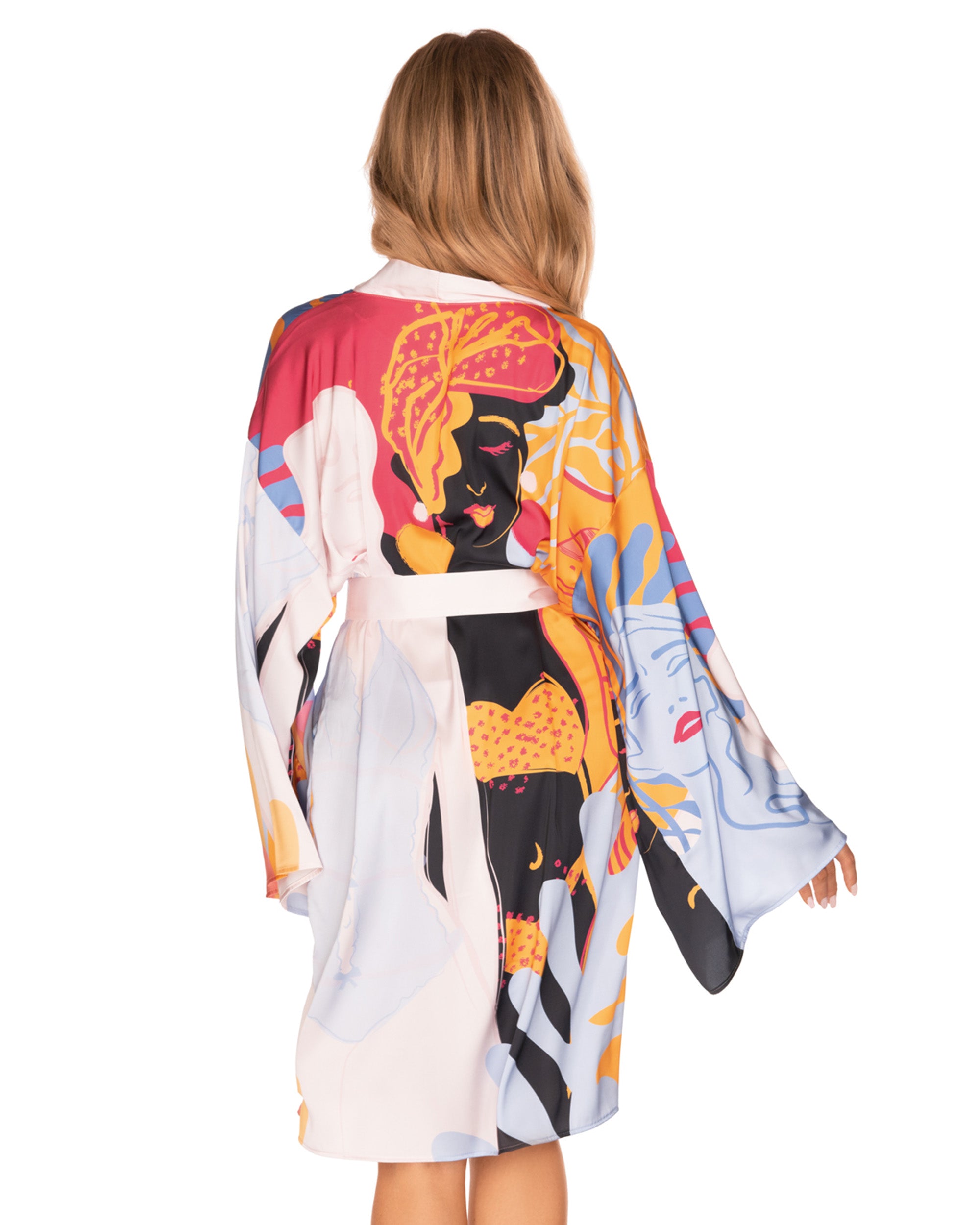 Multicolor Kimono Robe