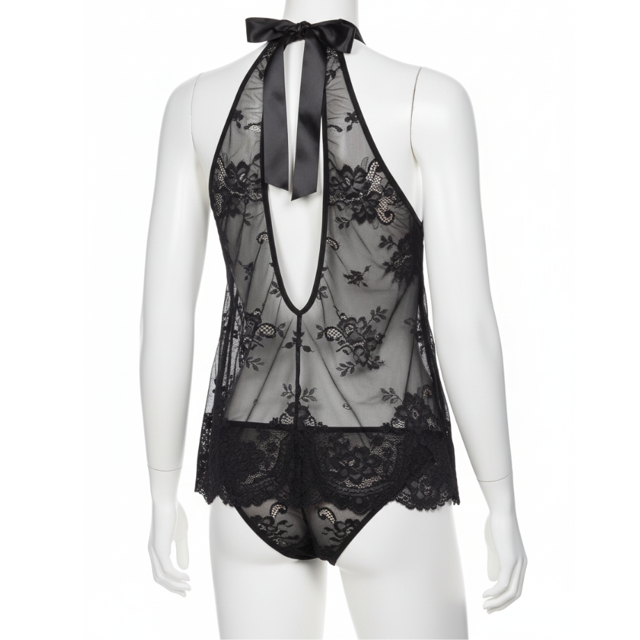 Allural Lace Halter Babydoll