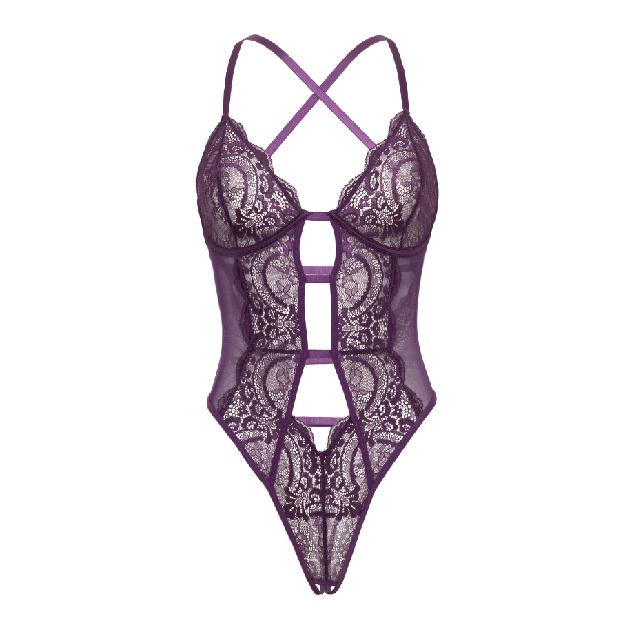 Sensual Floral Lace Teddy