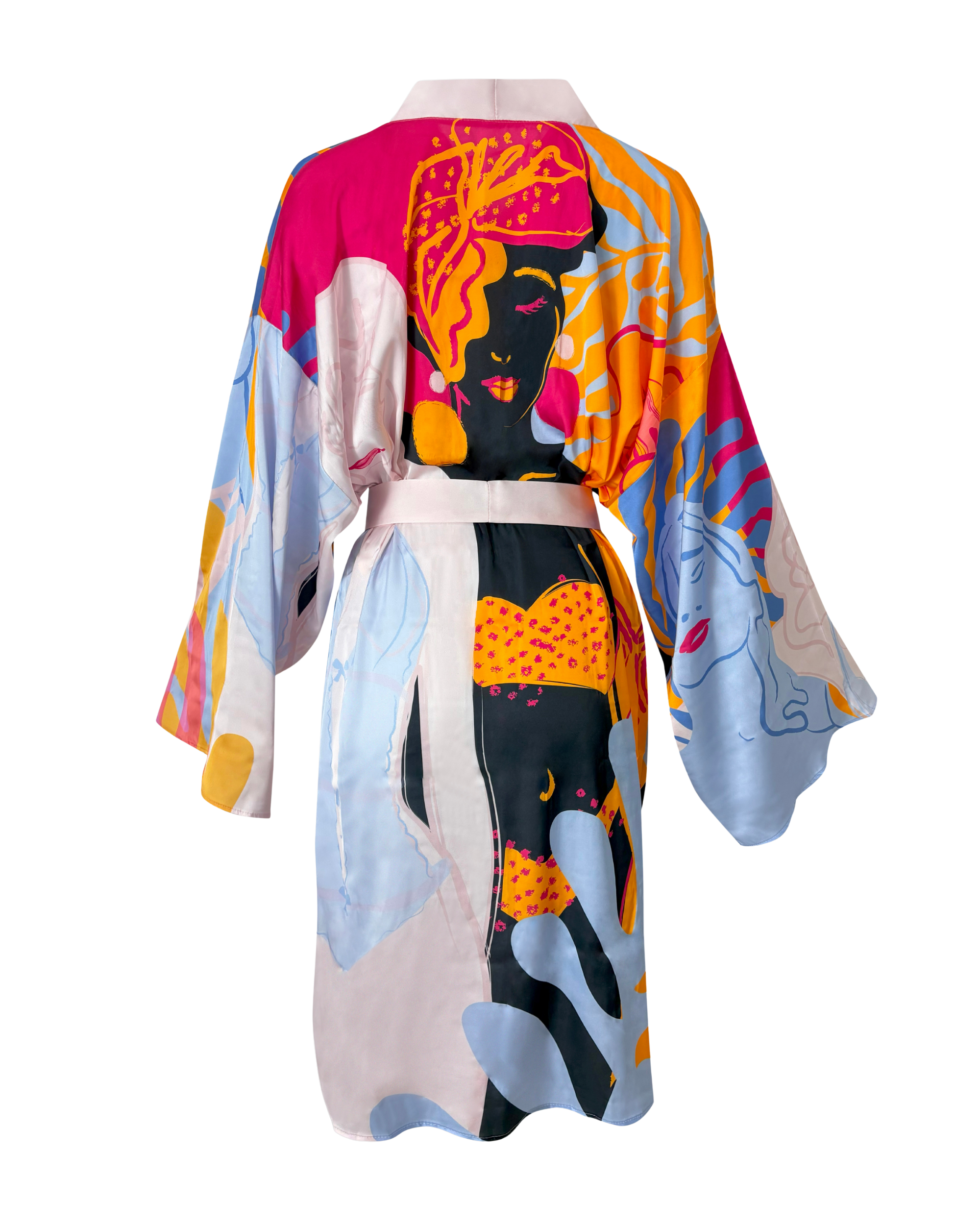 Multicolor Kimono Robe