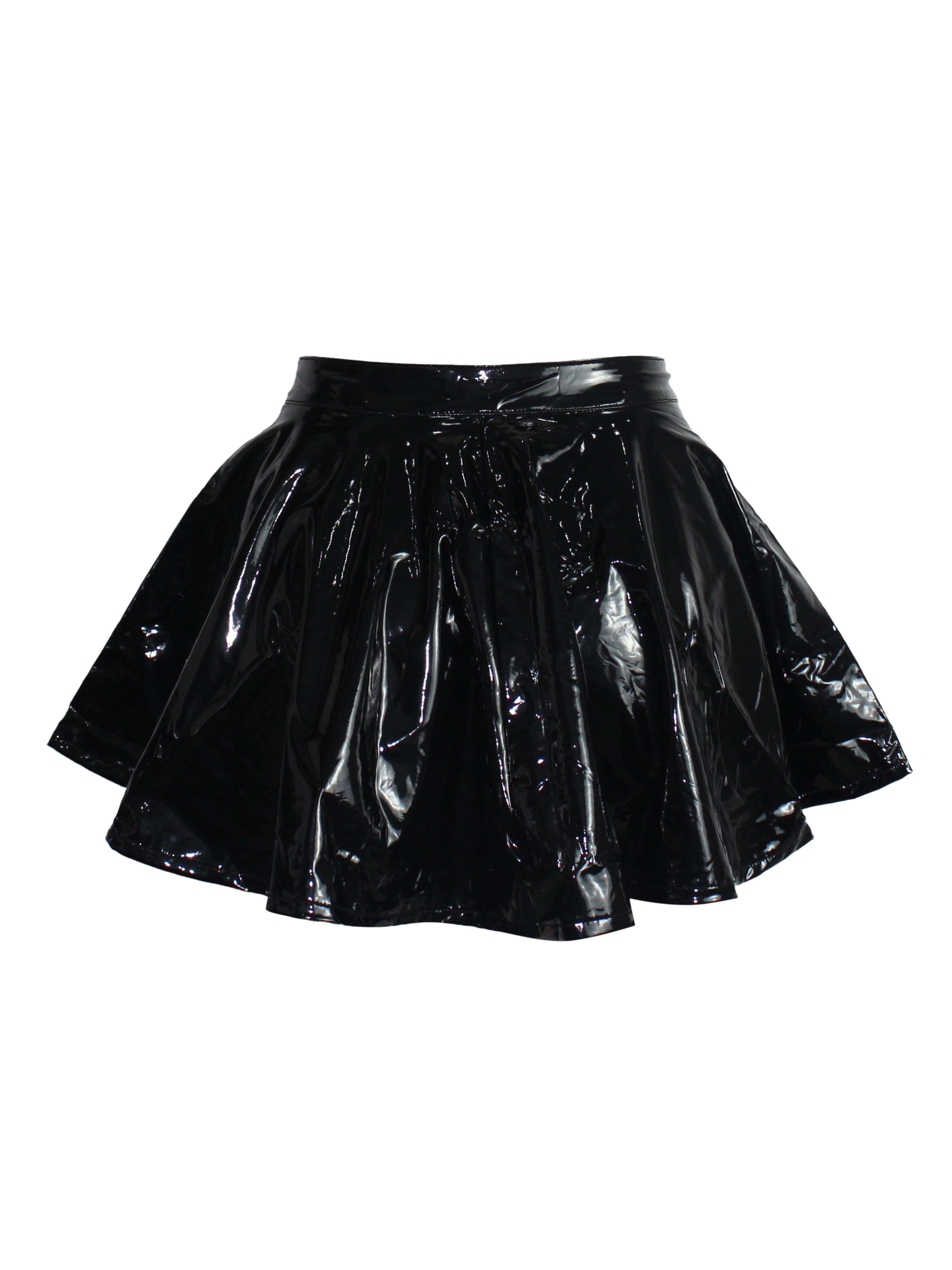 Siren PVC Zip-Up Mini Skater Skirt - Eiffel Boudoir