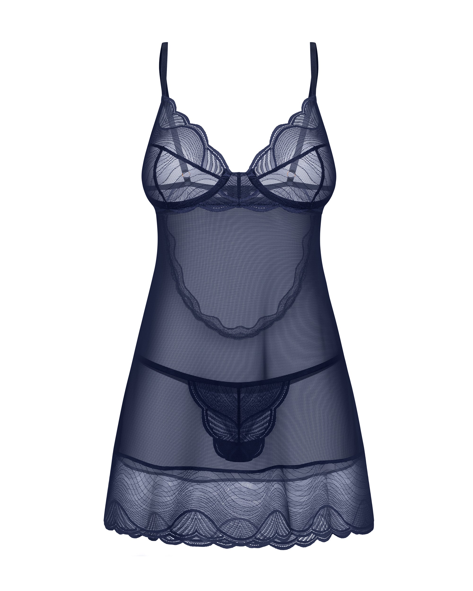 Nightly Blue Chemise - Eiffel Boudoir