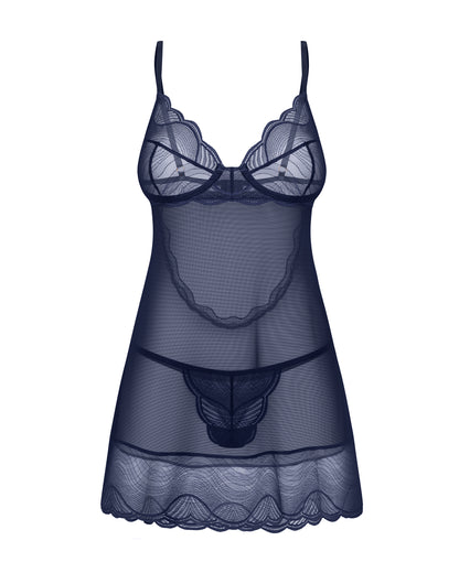 Nightly Blue Chemise - Eiffel Boudoir