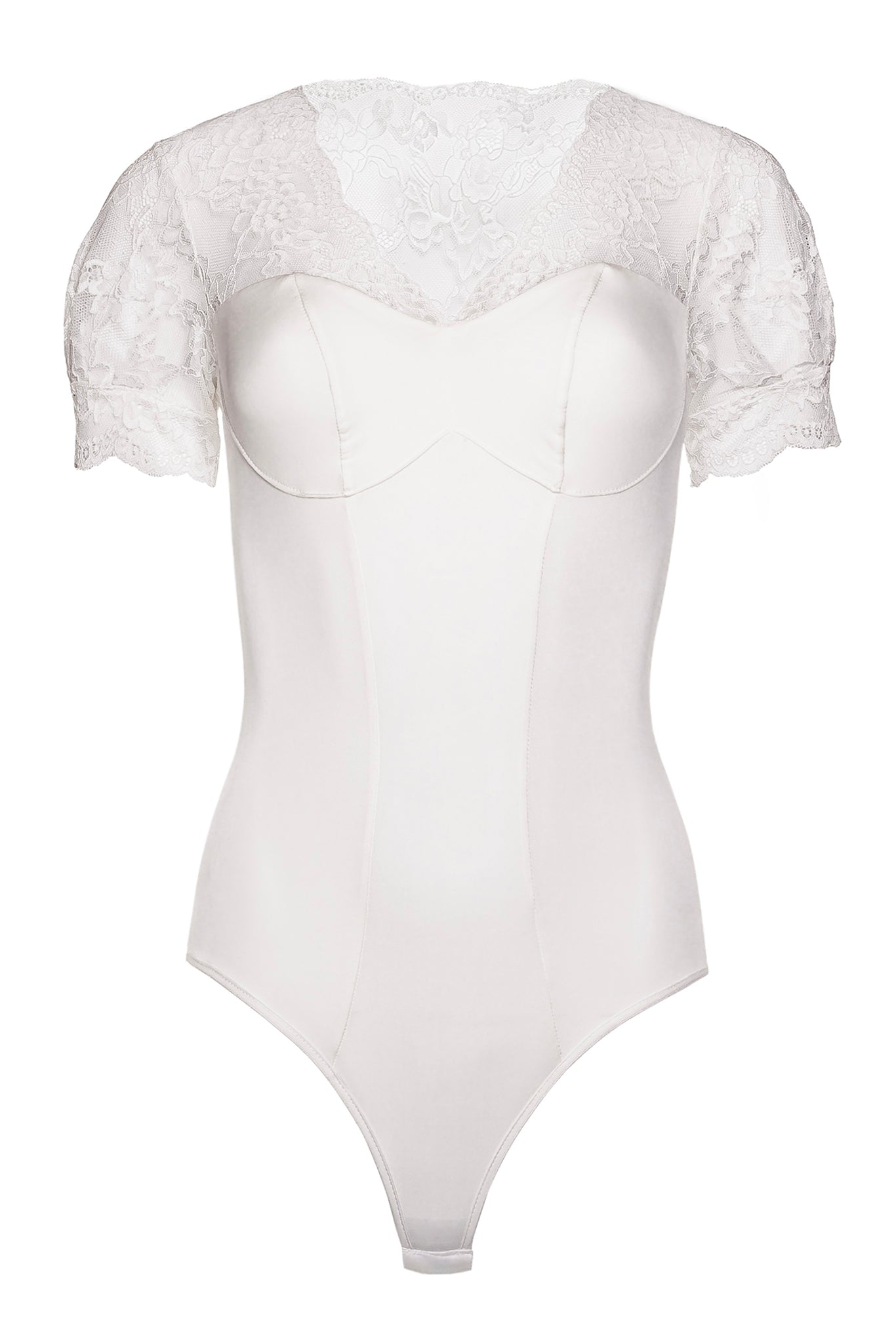 Black Microfibre & Lace Bodysuit