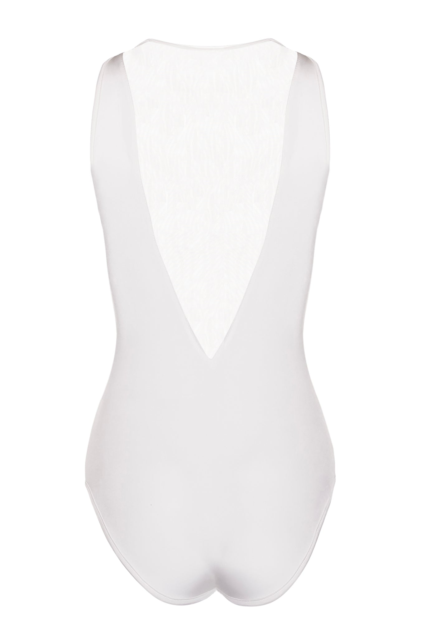 Black Microfibre & Mesh Bodysuit